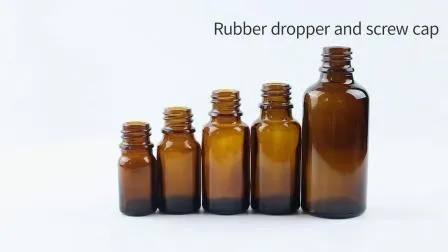 botella de aceite esencial del cuentagotas de empaquetado cosmético de cristal de 5ml 10ml 15ml 20ml 30ml 50ml 100ml Boston